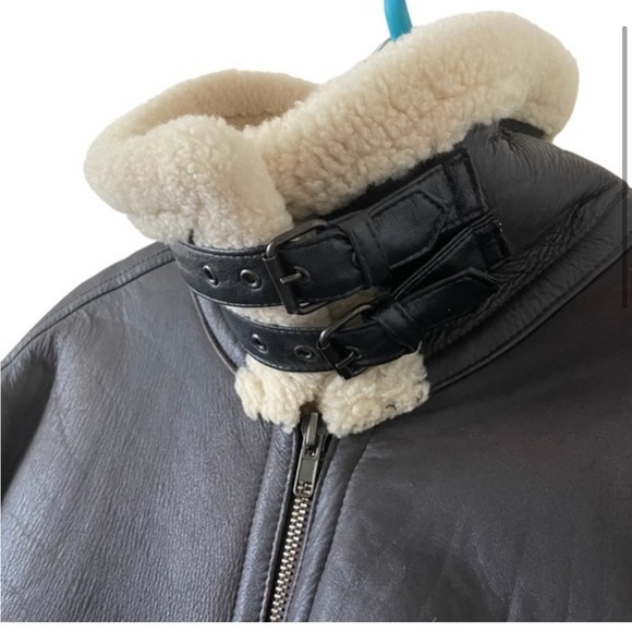 USAF BOMBER JACKET GENUINE SHEARLING
LEATHER FLIGHT TYPE G-8 SIZE XL - Picture 3 of 15